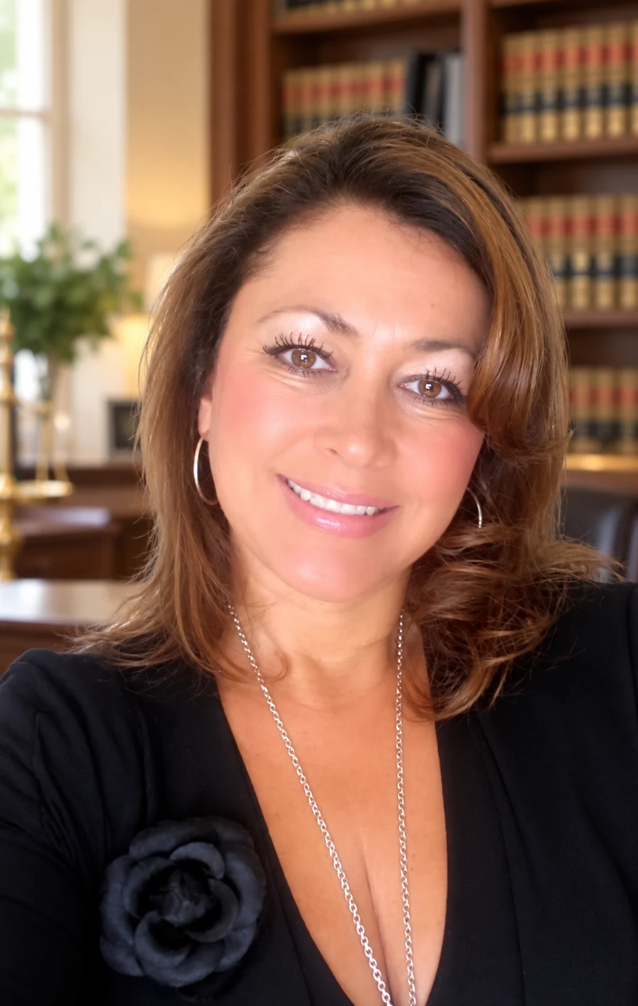 Pilar Rojas L. in a law office